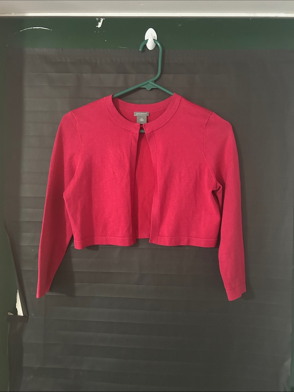 Ann Taylor Hot Pink Cropped Cardigan